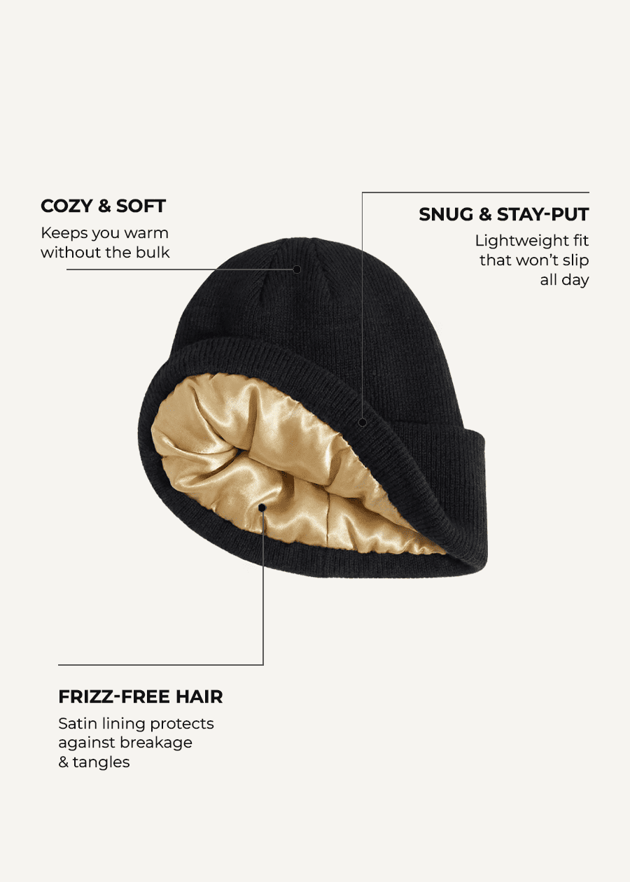 Satin-Lined Beanie