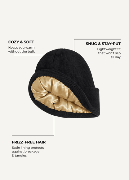 Satin-Lined Beanie